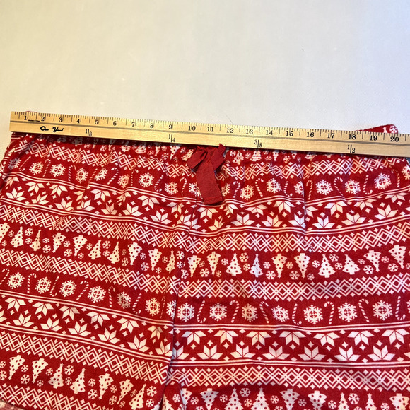 BP Holiday Pajama Shorts Christmas Trees Fair Isle Print Red White 1X - Picture 7 of 11